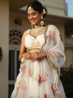 Lavanya The Label White & Red Printed Ready to Wear Lehenga & Blouse With Dupatta - Image 2