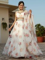 Lavanya The Label White & Red Printed Ready to Wear Lehenga & Blouse With Dupatta - Image 5