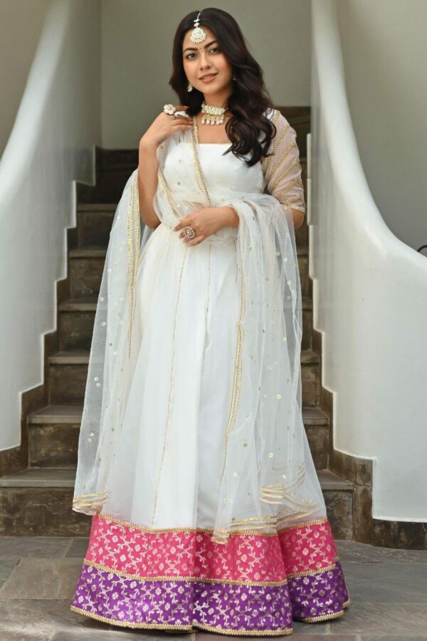 Lavanya The Label women White & Pink Ready to Wear Lehenga & Blouse With Dupatta