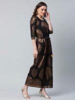 Ahalyaa Printed Waist Tie Up Basic Jumpsuit - Image 3