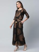 Ahalyaa Printed Waist Tie Up Basic Jumpsuit - Image 4