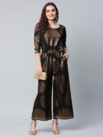 Ahalyaa Printed Waist Tie Up Basic Jumpsuit - Image 6