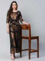 Ahalyaa Printed Waist Tie Up Basic Jumpsuit - Image 7