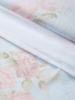 Ahalyaa Women Blue Pink Floral Printed Anarkali Dress with Dupatta - Image 7