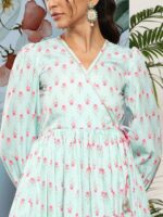 Ahalyaa Women Printed Tie-Ups Maxi Ethnic Dress - Image 5