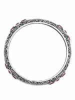 Rubans Oxidized Silver-Plated & Pink Stone-Studded Handcrafted Filgree Bangle - Image 4