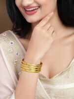 Rubans Set Of 4 24K Gold-Plated Handcrafted Bangles - Image 2