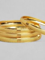 Rubans Set Of 4 24K Gold-Plated Handcrafted Bangles - Image 5