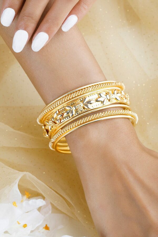 Rubans Set Of 6 Gold-Plated Bangles