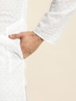 SOJANYA Men Pure Cotton Chikankari Kurta - Image 6