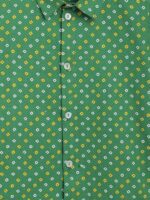 Tiber Taber Boys Green & White Printed Shirt And Vesti - Image 6