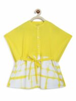 Tiber Taber Girls Yellow Tie and Dye Dyed Kaftan Dress - Image 3