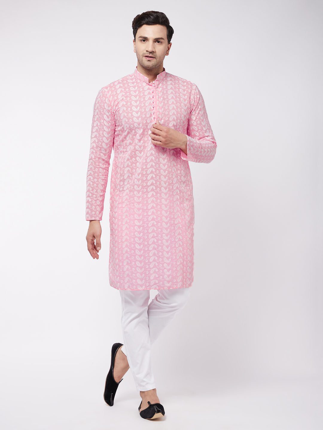 Buy PAARSH Ivory Embroidered Kurta Set at Pernia'sPopUpShopMen 2023 |  Cotton pajama pants, Menswear, Man shop