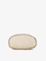 Anekaant Cream-Coloured & Gold-Toned Embroidered Tasselled Potli Clutch - Image 7