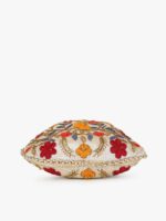 Anekaant Cream-Coloured & Orange Embroidered Potli Clutch - Image 6