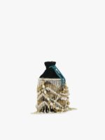 Anekaant Green & Gold-Toned Embellished Tasselled Potli Clutch - Image 4