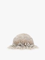 Anekaant Women Peach-Coloured & Silver-Toned Velvet Embellished Potli Clutch - Image 6