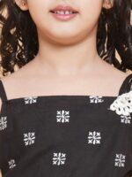 Bitiya by Bhama Girls Embroidered Pure Cotton Kurta with Sharara - Image 2