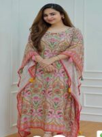 Mahin Hand Work With Mirror Work Kaftan - Image 7