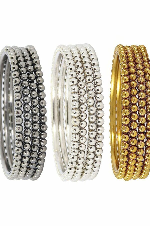 NMII Set Of 12 Linked With Chain Metal Bangles