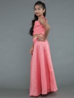 Pink Bandhani Print Lehenga Choli With Dupatta - Image 5
