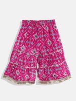 Readiprint Fashions Girls Magenta Bandhani Printed Regular Top with Sharara - Image 5