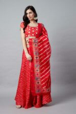 Red Embroidered Lehenga Choli With Dupatta - Image 2