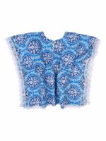 Superminis Girls Floral Printed Regular Pure Cotton Kaftan Top with Dhoti Pants - Image 4