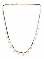 ABDESIGNS Gold-Plated AD Studded & Beaded Mangalsutra - Image 2