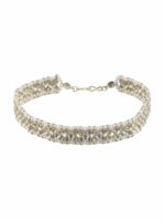 Anouk Silver-Plated Kundan-Studded & Pearl Beaded Matha Patti - Image 3