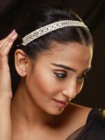 Anouk Silver-Plated Kundan-Studded & Pearl Beaded Matha Patti - Image 5