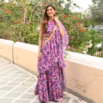 Charulata Floral Draped Saree - Image 4