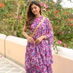 Charulata Floral Draped Saree - Image 3