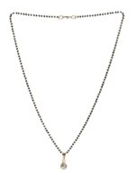JEWEL WORLD Set Of 4 Gold-Plated Stone-studded & Beaded Mangalsutras - Image 2