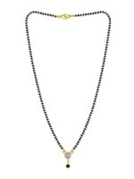JEWEL WORLD Set Of 4 Gold-Plated Stone-studded & Beaded Mangalsutras - Image 3