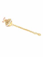 JEWELS GEHNA Red & Green Gold-Plated Kundan-Studded & Beaded Borla Maang Tika - Image 2