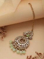 Jazz and Sizzle Gold-Plated & Kundan-Studded & Beaded Maang-tikka