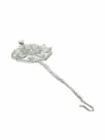 Jazz and Sizzle Silver-Plated White AD & CZ Studded Maangtika - Image 3