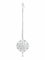 Jazz and Sizzle Silver-Plated White AD & CZ Studded Maangtika - Image 4
