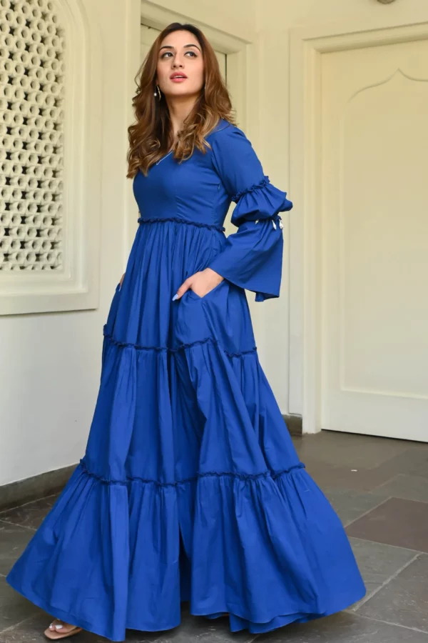 Lapis Blue Cotton Dress