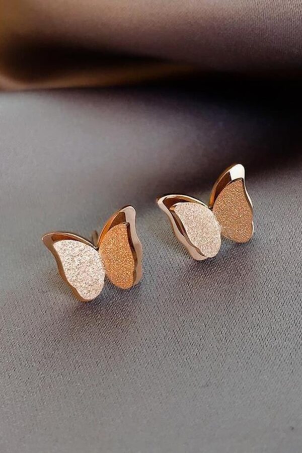 MYKI Rose Gold-Toned Contemporary Studs Earrings
