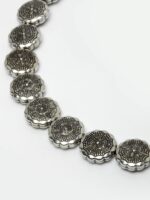 PANASH Oxidised Silver-Plated Floral Shaped Matha Patti - Image 4