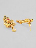 Rubans Gold-Plated & Black Beaded Mangalsutra Set - Image 4