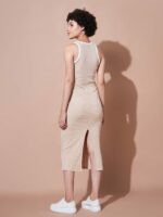SASSAFRAS BASICS Cotton Bodycon Dress - Image 4
