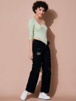 SASSAFRAS BASICS Ribbed Round Neck Bodysuit - Image 5