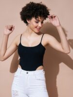 SASSAFRAS BASICS Ribbed Shoulder Straps Bodysuit