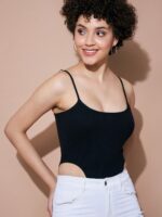 SASSAFRAS BASICS Ribbed Shoulder Straps Bodysuit - Image 2