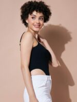 SASSAFRAS BASICS Ribbed Shoulder Straps Bodysuit - Image 3