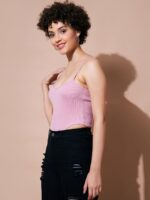 SASSAFRAS BASICS Ribbed Shoulder Straps Bodysuit - Image 3