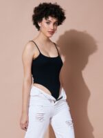 SASSAFRAS BASICS Ribbed Shoulder Straps Bodysuit - Image 4